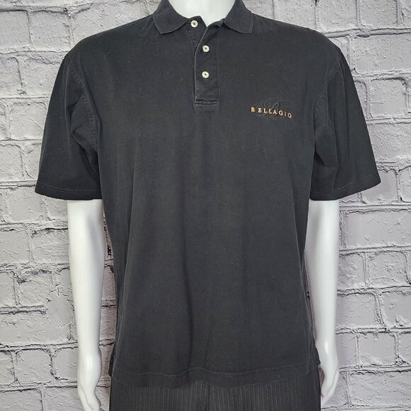 Bellagio Hotel Las Vegas Black Polo, Men's Small - Picture 1 of 7